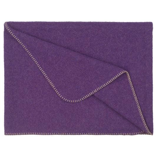 Steiner1888 Wolldecke Alina Aubergine