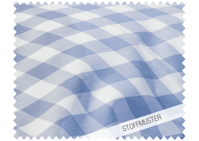 Stoffmuster zu Bettwäsche Nordisch by Nature Klassisches Karo 18 mm Hellblau