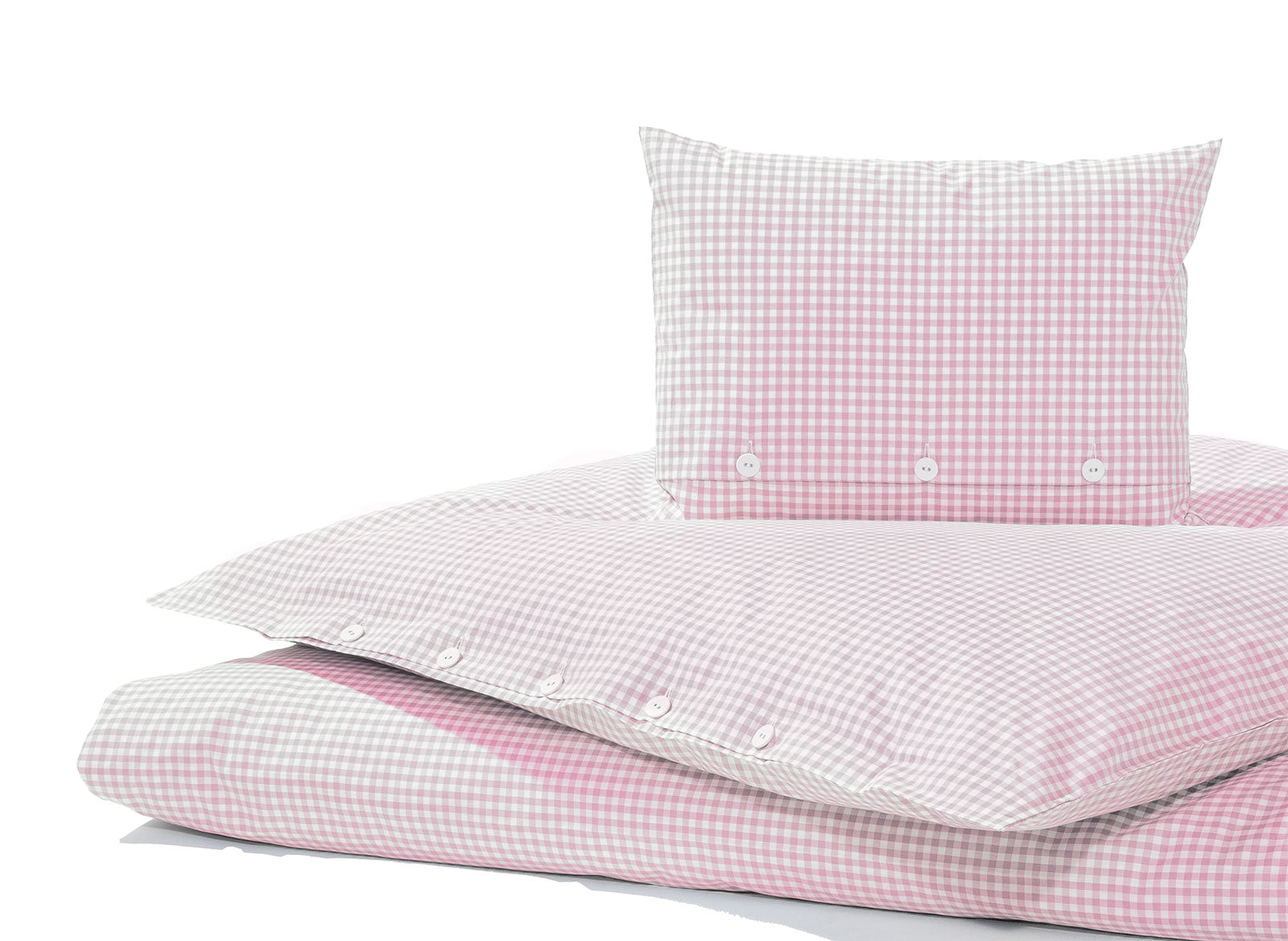 Karierte Bettwäsche Rosa weiß, Baumwolle » Babyrosa Vichy Karo – Stoffkontor Jenny Brodersen GmbH