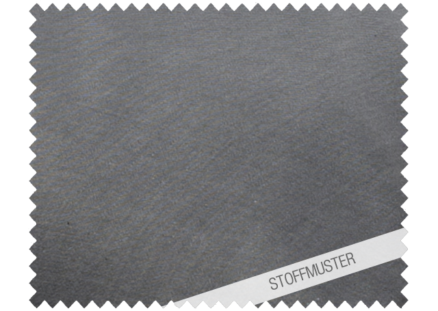 Hochwertiges Stoffmuster der Bettwäsche Nero in elegantem Anthrazit-Damast mit weißem Kettfaden. Melierte Satinbindung zeigt subtile Textur und Glanz. Beidseitig verwendbar mit heller und dunkler Seite. Stoffmuster zu Bettwäsche Nero, Damast. Hersteller: Stoffkontor