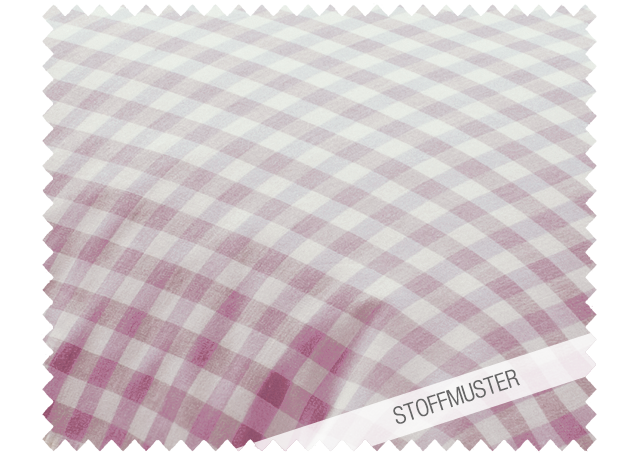 Stoffmuster Bettwäsche Klassisches Karo Himbeerjoghurt