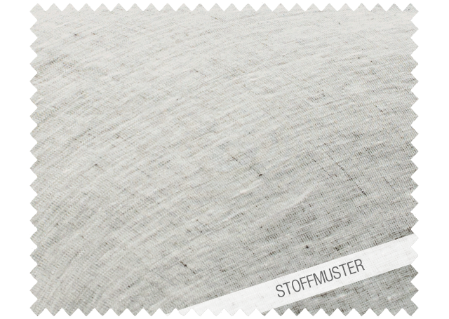 Hochwertiges garngefärbtes Dreiviertel Leinen in elegantem Silbergrau, fein gewebt mit natürlicher Melierung und weicher Textur. Stoffmuster zu Bettwäsche Garngefärbtes Dreiviertel Leinen Silber. Stoffmuster, Hersteller: Stoffkontor