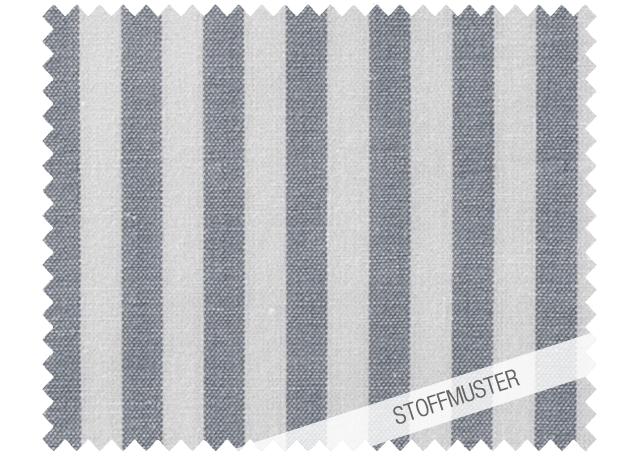 Stoffmuster Nordisch by Nature Klassischer Streifen Silbergrau: Elegantes Streifenmuster in Silbergrau und Weiß auf hochwertiger Baumwolle. Gleichmäßige vertikale Streifen für zeitlose Bettwäsche. Hersteller: Stoffkontor, Kollektion: Stoffmuster
