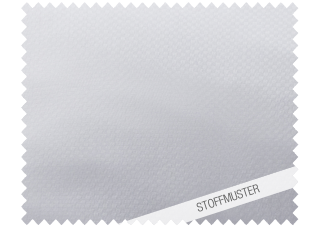 Hochwertiges Stoffmuster zu Bettwäsche Schachbrett Scacco: Eleganter weisser Damast mit feinem Schachbrettmuster in Nahaufnahme. Die Struktur und Qualität des in Italien gewebten Stoffes ist deutlich erkennbar. Kollektion: Stoffmuster, Hersteller: Stoffkontor