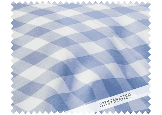 Stoffmuster zu Bettwäsche Nordisch by Nature Klassisches Karo 18 mm Hellblau