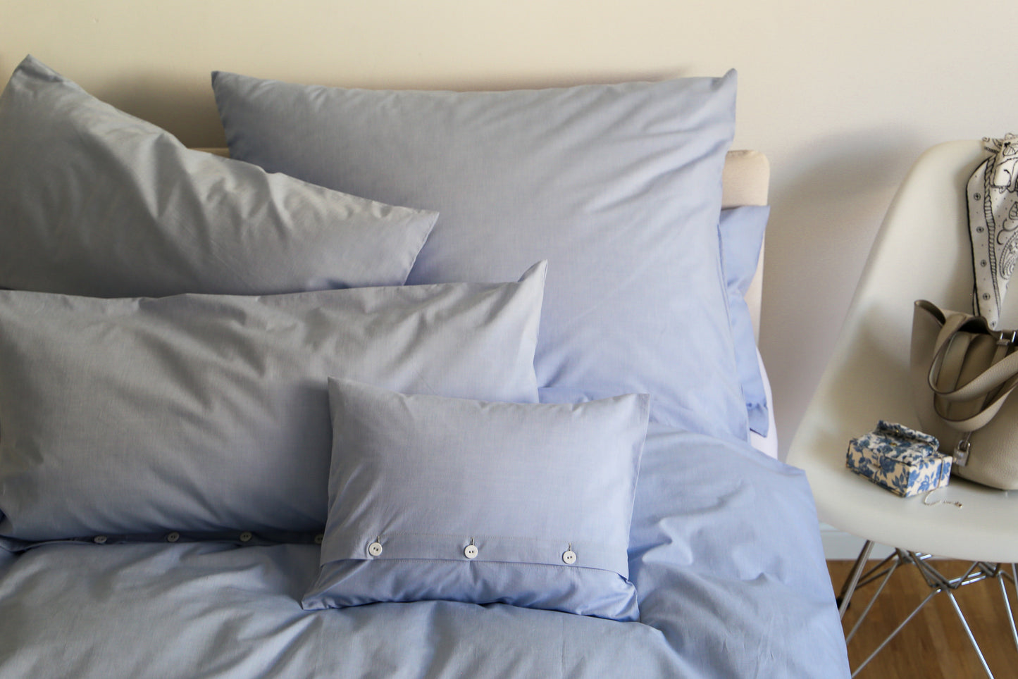 Bettwäsche Chambray River Blue