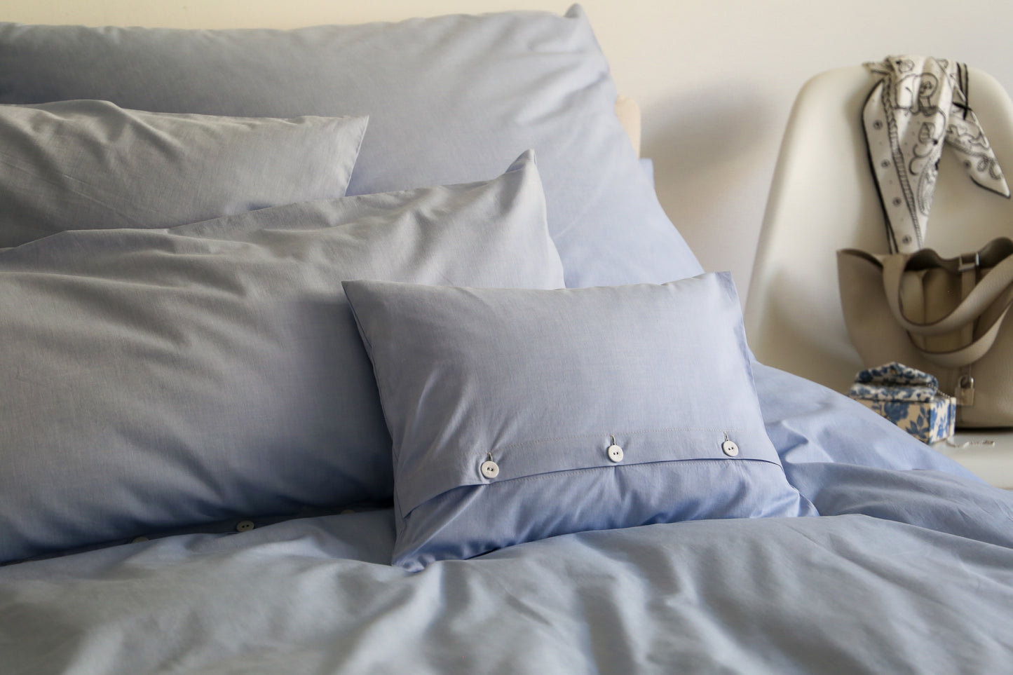 Bettwäsche Chambray River Blue