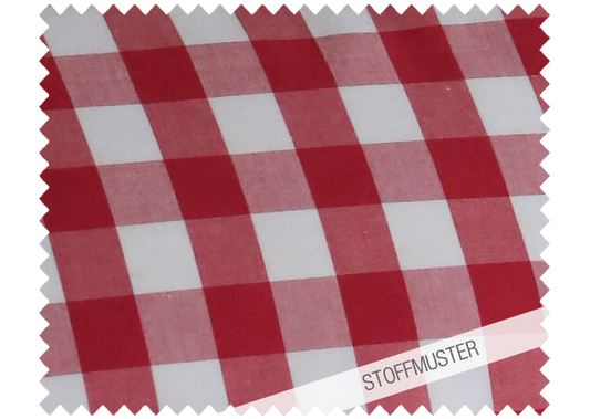 Stoffmuster zu Bettwäsche Red Nose Red Karo 18mm