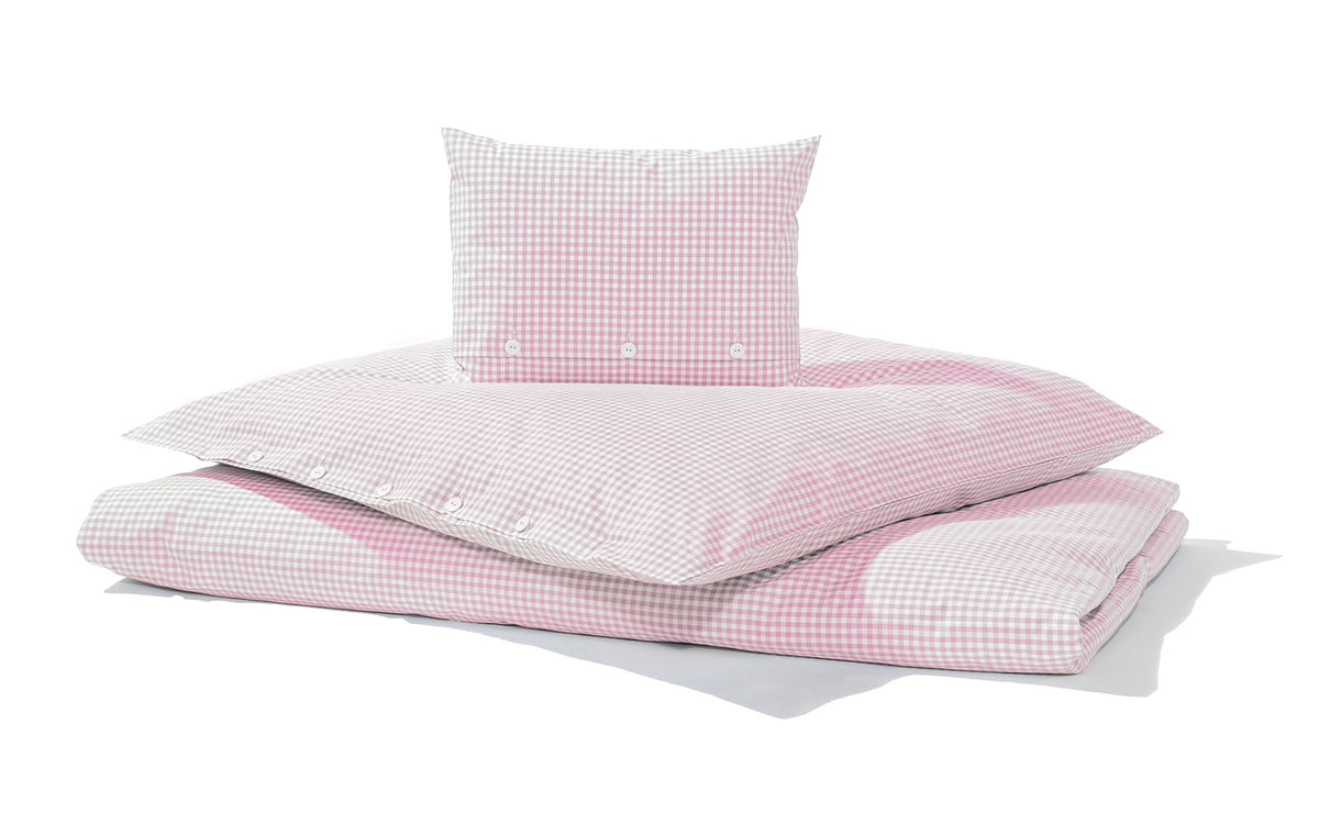 Karierte Bettwäsche Rosa weiß, Baumwolle » Babyrosa Vichy Karo – Stoffkontor Jenny Brodersen GmbH