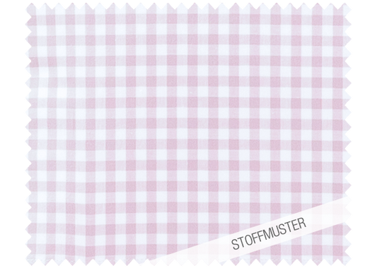 Stoffmuster zu Bettwäsche Babyrosa Vichy Karo - Hochwertiges Karomuster in zartem Babyrosa und Weiß auf reiner Baumwolle, ideal für Bettwäsche und Kissenbezüge. Klassisches Vichy-Design mit gleichmäßigem Karomuster. Stoffmuster, Hersteller: Stoffkontor