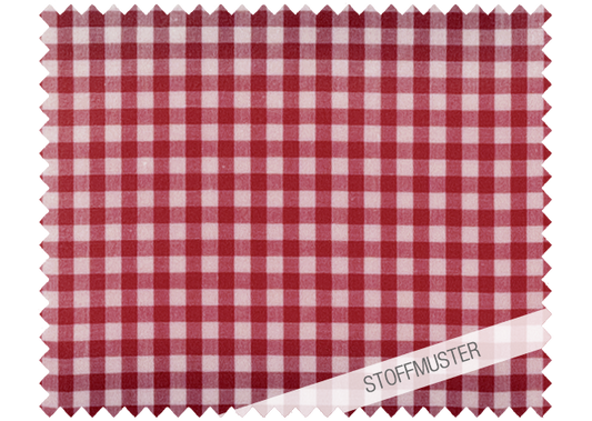 Klassisches rot-weisses Vichy Karo Stoffmuster in Red Nose Red, hochwertige Baumwollqualität für Bettwäsche mit traditionellem Karomuster. Gleichmässiges Schachbrettmuster in leuchtendem Rot und Weiss. Stoffmuster zu Bettwäsche Red Nose Red Vichy Karo, Hersteller: Stoffkontor