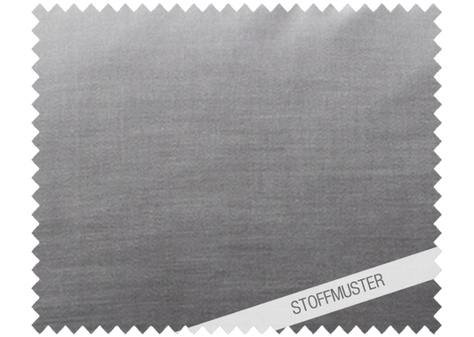 Hochwertiges Stoffmuster der Bettwäsche Castello Damast in elegantem Grauton mit weißer Melierung, fein gewebte Satinbindung zeigt luxuriöse Textur und subtilen Glanz. Stoffmuster, Hersteller: Stoffkontor