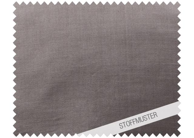 Stoffmuster Bettwäsche Potassio: Hochwertiger Damast-Stoff in elegantem Rosenholzton mit grauen Nuancen, fein meliert gewebt. Die Stoffprobe zeigt die charakteristische Satinbindung mit weißem Kettfaden. Stoffmuster, Hersteller: Stoffkontor