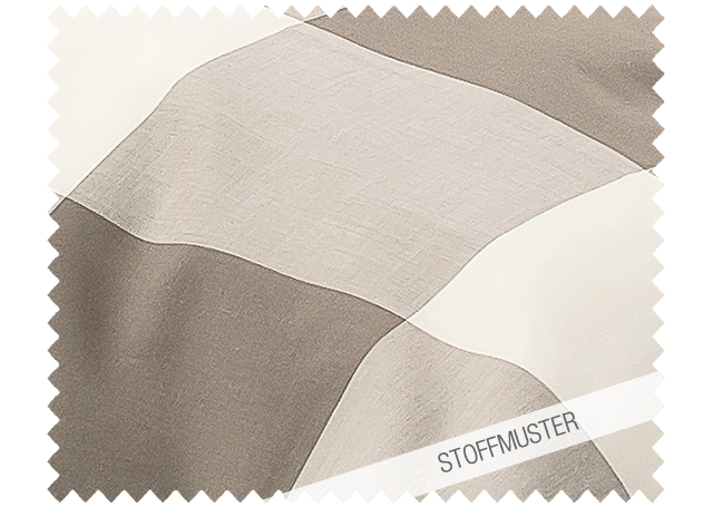 Hochwertiges Bettwäsche-Stoffmuster mit großem Karo-Design in elegantem Treibholz-Grau und Ecru. Feine Baumwollqualität mit weicher Textur und harmonischem Farbverlauf. Stoffmuster zu Bettwäsche Grosses Karo Treibholz. Hersteller: Stoffkontor
