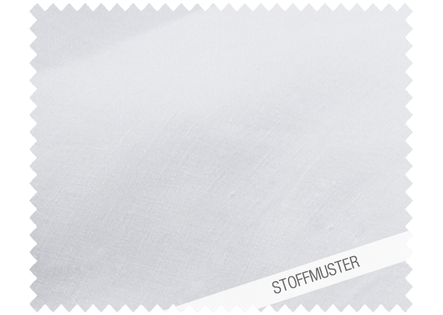 Stoffmuster zu Bettwäsche Reines Leinen weiß - Hochwertiges weißes Leinenmuster mit feiner Webstruktur, ideal für luxuriöse Bettwäsche. In Italien gewebt und in Deutschland verarbeitet. Natürliche Textur und zeitlose Eleganz. Stoffmuster, Hersteller: Stoffkontor