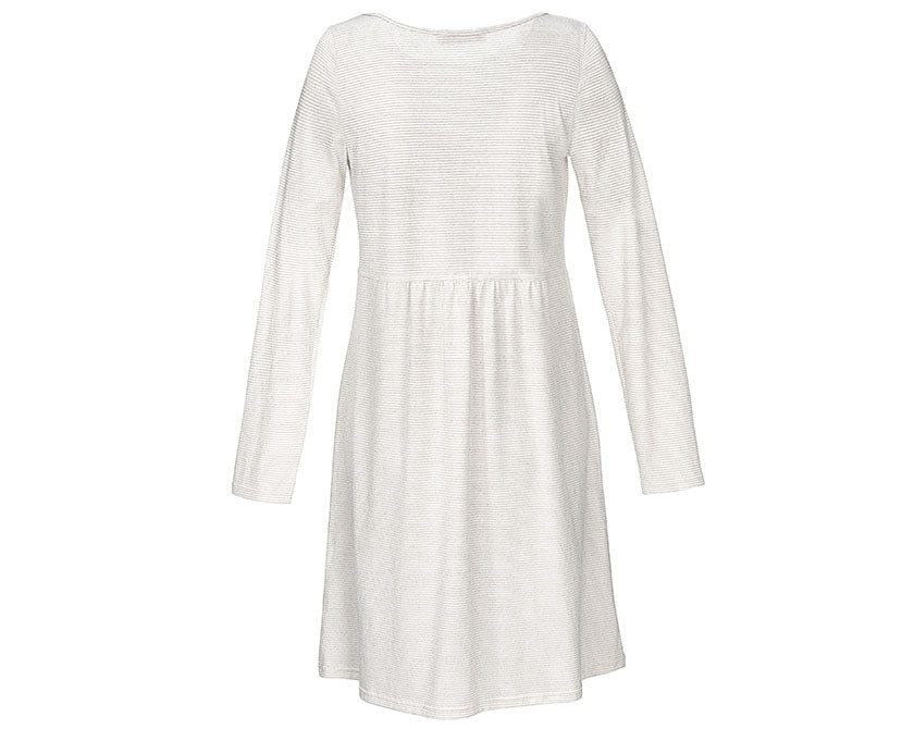 Yellamaris Princess Midi Grau: Elegantes Nachthemd aus Bio-Baumwolle in Grau mit langen Ärmeln und Empire-Taille. Weicher Jersey-Stoff für optimalen Schlafkomfort. Länge 94cm. Nachtwäsche, Hersteller: Yellamaris